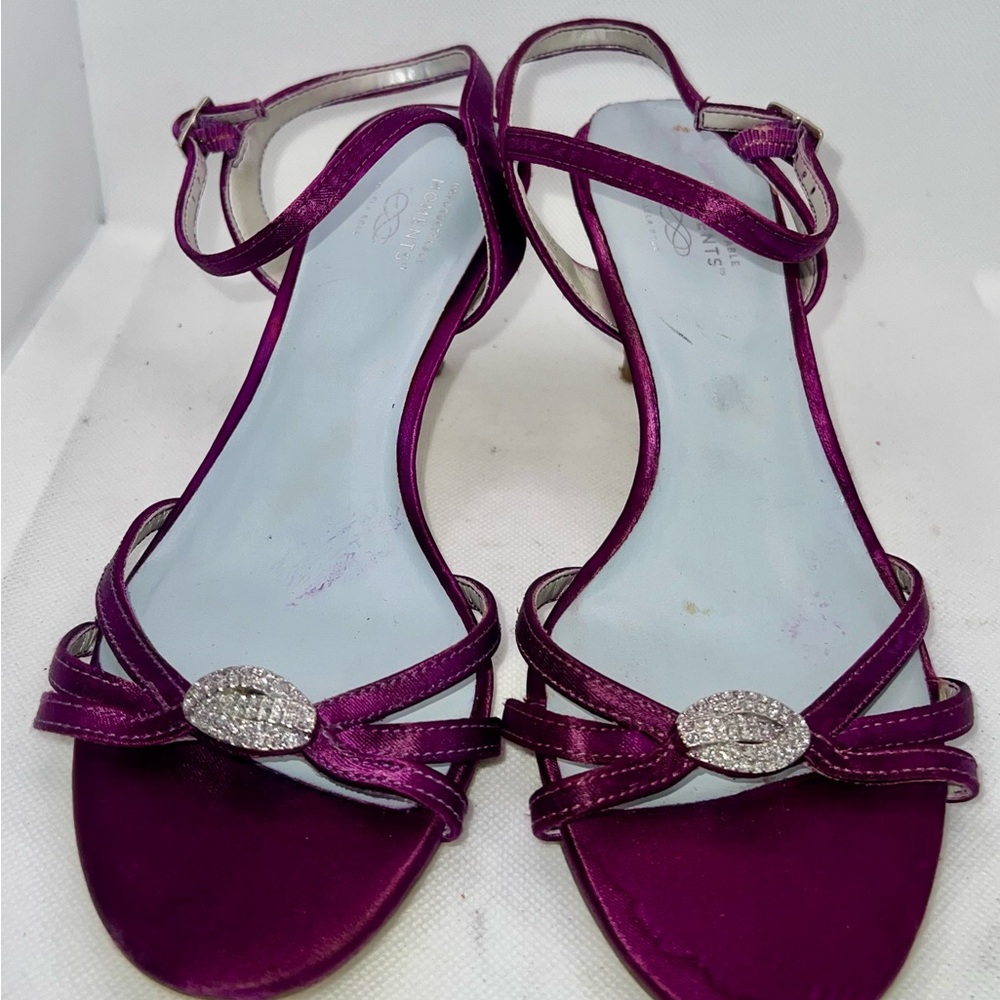 Valenti Franco Purple Sandals with Silver Accents